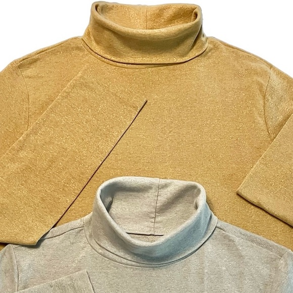 WHITE STAG  Women’s Turtleneck Sweaters Gold/Silver Shimmer Size L/G (12-14) - Picture 2 of 5